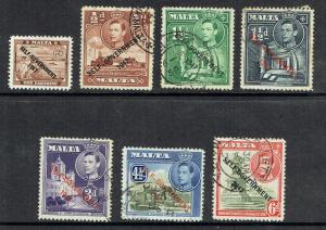 Malta SC# 208 *Mint LH* 209-211-215-216-236-239 *Used*