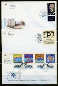 ISRAEL LOT OF 15  1989  OFFICIAL UNADDRESSED  FIRST DAY COVERS