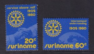 Surinam  #547-548  MNH  1980  Rotary international