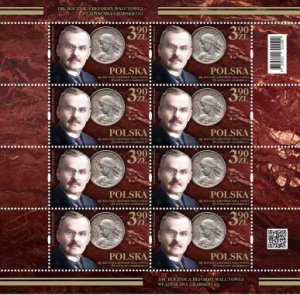 Poland 2024 MNH Stamps Mini Sheet Coins Monetary Reform Prime Minister