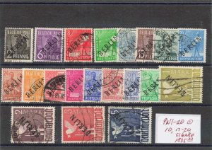 GERMANY BERLIN 9N1-20   USED  10, 17-20 ARE SIGNED