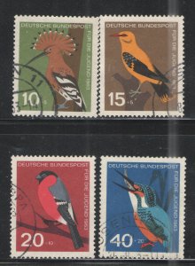 Germany - Deutsche Bundespost 1963 Sc# B388-B391 Used VG