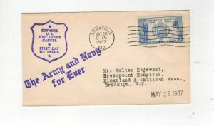 1937 NAVY HEROES FDC 794 RARE UNLISTED UNKNOWN CACHET ANNAPOLIS NAVAL ACADEMY