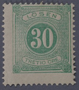 Sweden #J20 Unused Very Good PH HRM Paper Slightly Toned Gum Crinkled w/ Age