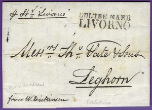 1850 FLS, Palermo - Livorno Italy, Disinfected, D'OLTRE MARE LIVORNO via Sea!