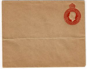 Australia 1951 3 1/2d postal stationery envelope unused