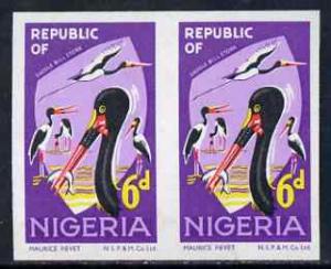 Nigeria 1969-72 Stork 6d reprint def by NSP&M Co impe...