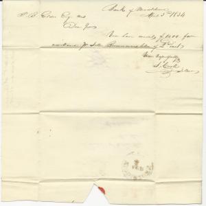 US Stampless Cover Middletown, PA Folded Letter April 3, 1834 6c Rate