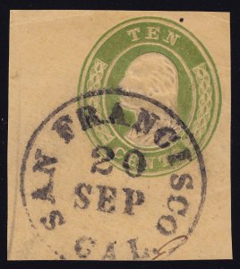 US Scott U18 10 cent 1853-55 Stamped Envelope Used Lot AUU0013 