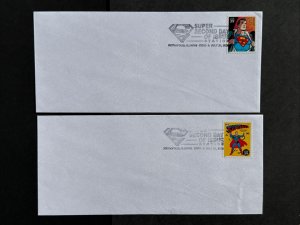 2006 USPS Second Day Covers Sc# 4084a and 4084k Superman DC Comics No Cachet