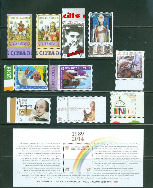 Vatican City 2014 Compete MNH Year Set