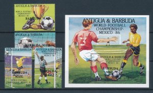 [112663] Barbuda 1986 World Cup football soccer Mexico OVP Barbuda mail MNH