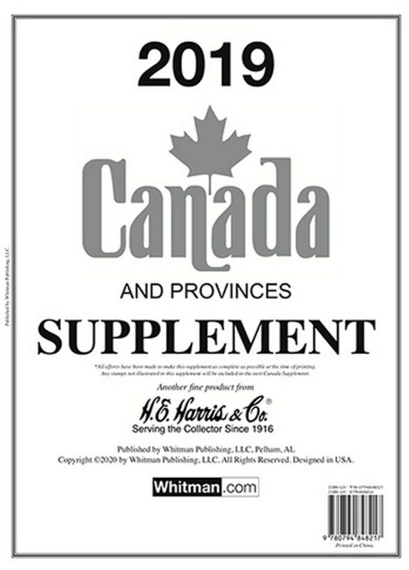 H E Harris Canada & Provinces 2019 Stamp Album Supplement 9780794848217