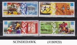 CUBA - 2004 XXVIII OLYMPIC GAMES / SPORTS 4V MNH