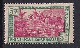 Monaco  #91    MH  1925  5fr  view of Monaco