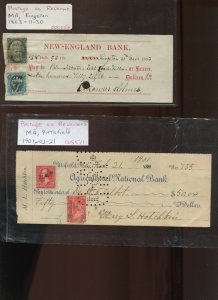 8 Nice 19th Century Postage Stamp Revenue Usages with Better Items (920 Q)