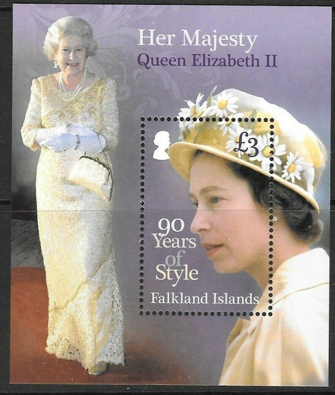 FALKLAND ISLANDS SGMS1352 2016 QUEEN'S 90th BIRTHDAY MNH 