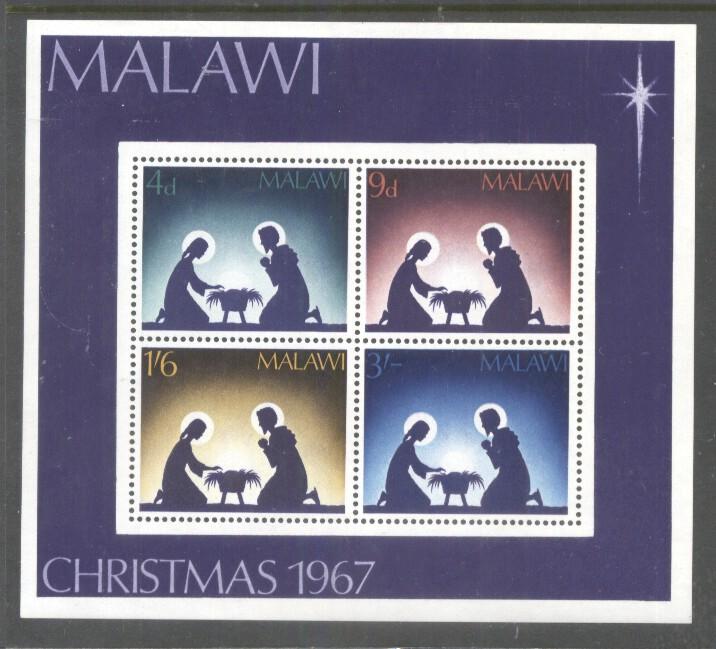 Malawi 1967 Christmas Mi.B9 perf. sheet MNH   DA.143