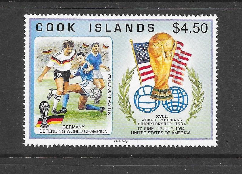 COOK ISLANDS-CLEARANCE #1148 WORLD CUP MNH