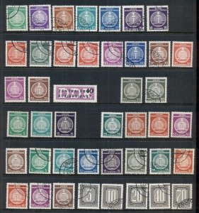 Germany DDR 1954 on Officials Asst & redrawn MUH/MLH/FU