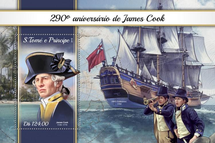 SAO TOME - 2018 - Captain James Cook - Perf Souv Sheet - MNH