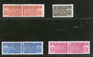 Italy 1953 Parcel Post Authorized Delivery Stamp SC QY1-4 / Cat. $500 MNH # 5364