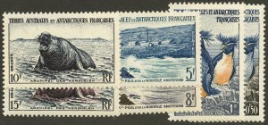 French Antarctic FSAT Stamps # 2-7 MLH Scott Value $34.00