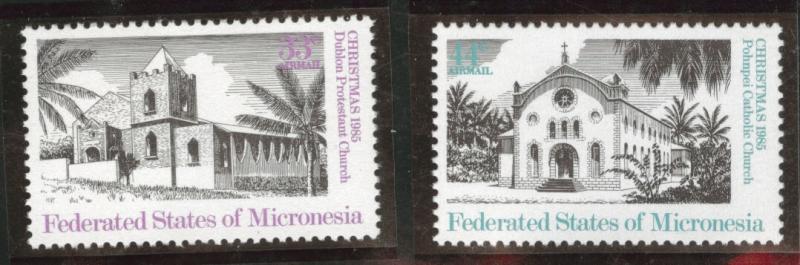 Micronesia Christmas 1985 MNH** stamps Scott  C13-14