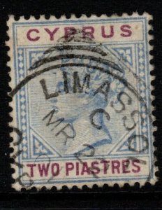 CYPRUS SG43 1896 1pi BLUE & PURPLE USED