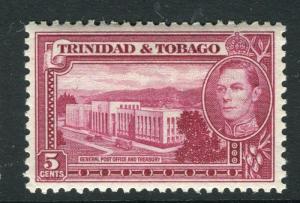 TRINIDAD & TOBAGO;  1938 early GVI issue fine Mint hinged 5c. valueSP-302187