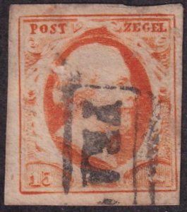 Netherlands 1852 SC 3 Used 