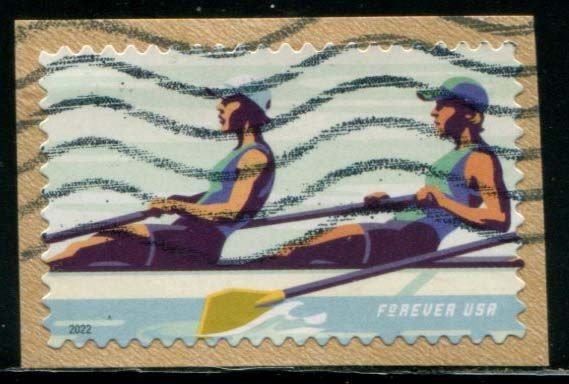 5696 US (58c) Women's Rowing SA, used on paper