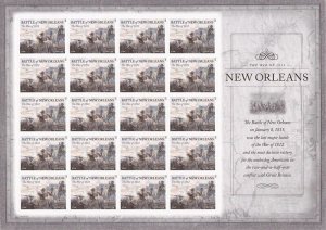 US Stamp - 2015 Battle of New Orleans 20 Forever Stamp Sheet - Scott #4952