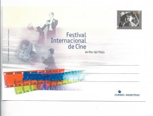 ARGENTINA 2001 INTERNATIONAL FESTIVAL OF CINEMA MAR DEL PLATA POSTAL STATIONERY