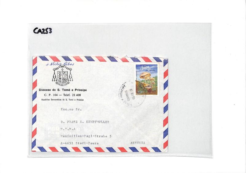 CA253 1986 S. Tome e Principe Airmail Cover MISSIONARY VEHICLES PTS