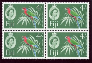 Fiji 1967 QEII 4s red, yellow-green, blue & green block superb MNH. SG 359.