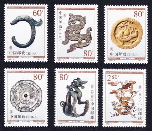 China Chinese Dragon Artefacts 6v 2000 MNH SC#3007-3012 SG#4473-4478