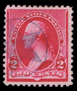 GENUINE SCOTT #220 USED 1890 BOLD BLUE SOLID STAR IN CIRCLE CORK FANCY CANCEL