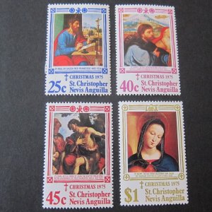 St. Kitts and Nevis 1975 Sc 312-5 Christmas Religion set MNH
