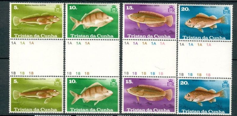 Tristan da Cunha #243 - 246 set of MNH gutter pairs
