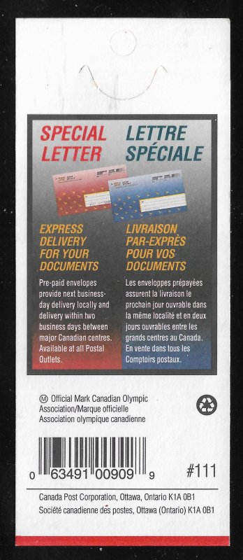 Canada Stamps: 1991-98 48c Trees; #1363b, Pane/5 + Label MNH; Complete Booklet