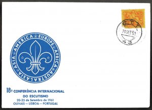 PORTUGAL XVIIIth INTERNATIONAL CONFERENCE OF SCOUTING (1961) Souvenir Cover