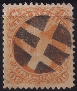 #100 Used, VF, Neat cancel, slight corner crease (CV $1000 - ID29594) - Josep...