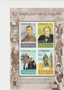 St.Christopher Nevis Anguilla Sir Winston Churchill MNH Stamps Sheet Ref 27131