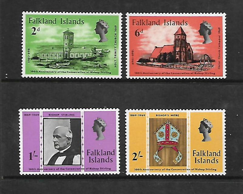 FALKLAND ISLANDS, 184-187, MNH, BISHOP STIRLING