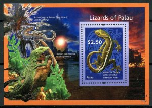 Palau Stamps 2011 MNH Lizards of Palau Reptiles White-Line Geckos 1v S/S II