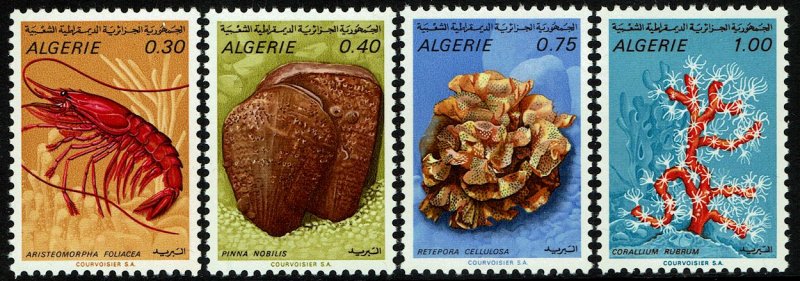 Algeria #435-38  MNH - Marine Life (1970)