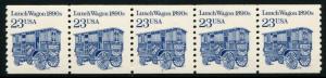 2464 US 23c Lunch Wagon coil, MNH PNC5 #3 Dry Gum