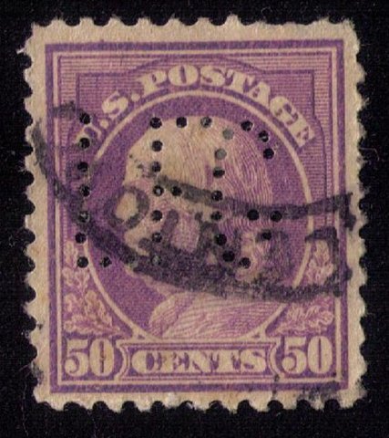 Us Sc #517 Used Perfin L.F.G F-VF