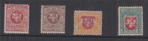 LITHUANIA, 1919 2nd. Berlin, Granite paper, 10s., 40s. 75s. & 5a, lhm.